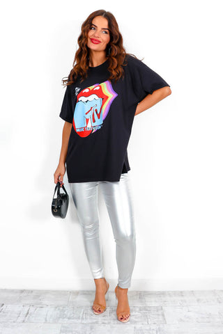 I'm With The Band - Black Multi MTV Rolling Stones Licensed T-Shirt