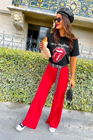 Im With The Band - Black Red Rolling Stones Licensed T-Shirt
