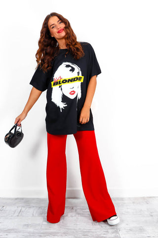 Im With The Band - Black White Eyestrip Blondie Licences T-Shirt