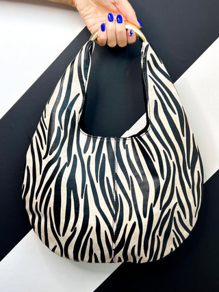 Keep It Simple - Zebra Print Faux Leather Handbag