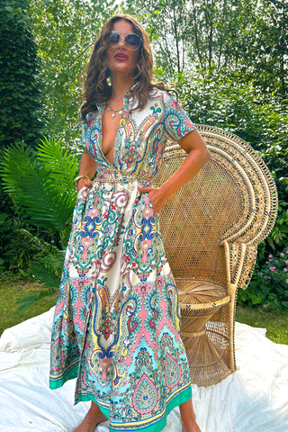 Shirty Flirty and Thriving - Multi Printed Maxi Shirt Dress