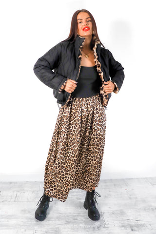 Vest Wishes - Beige Leopard Ribbed Vest Maxi Dress