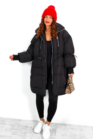 Baby, It's Cold - Black Puffer Coat