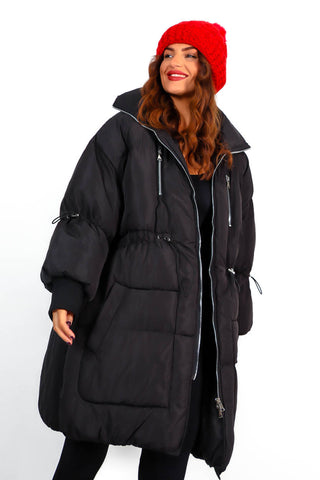 Baby, It's Cold - Black Puffer Coat