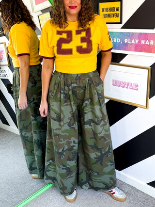Camo Era - Camouflage Wide Leg Trousers