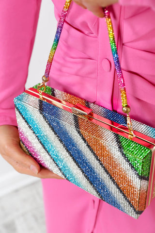 Case Closed - Multi Stripe Clutch Bag