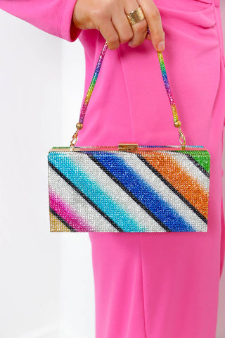 Case Closed - Multi Stripe Clutch Bag