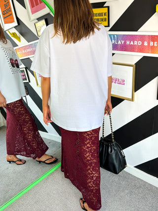 Cherry On Top - Polka Dot Cherry Disco Oversized T-shirt