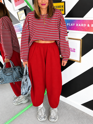 Comfy & Casual - Red Barrel Leg Joggers
