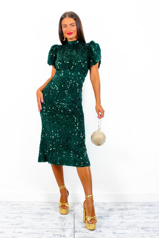 Glamazon - Forest Sequin Midi Dress