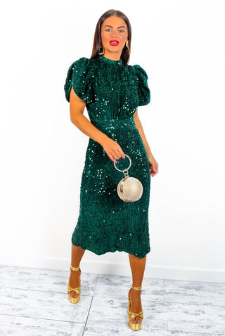 Glamazon - Forest Sequin Midi Dress