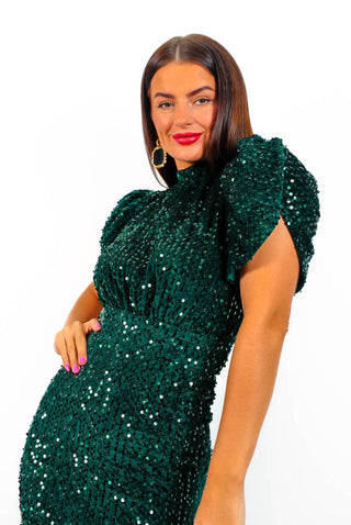 Glamazon - Forest Sequin Midi Dress
