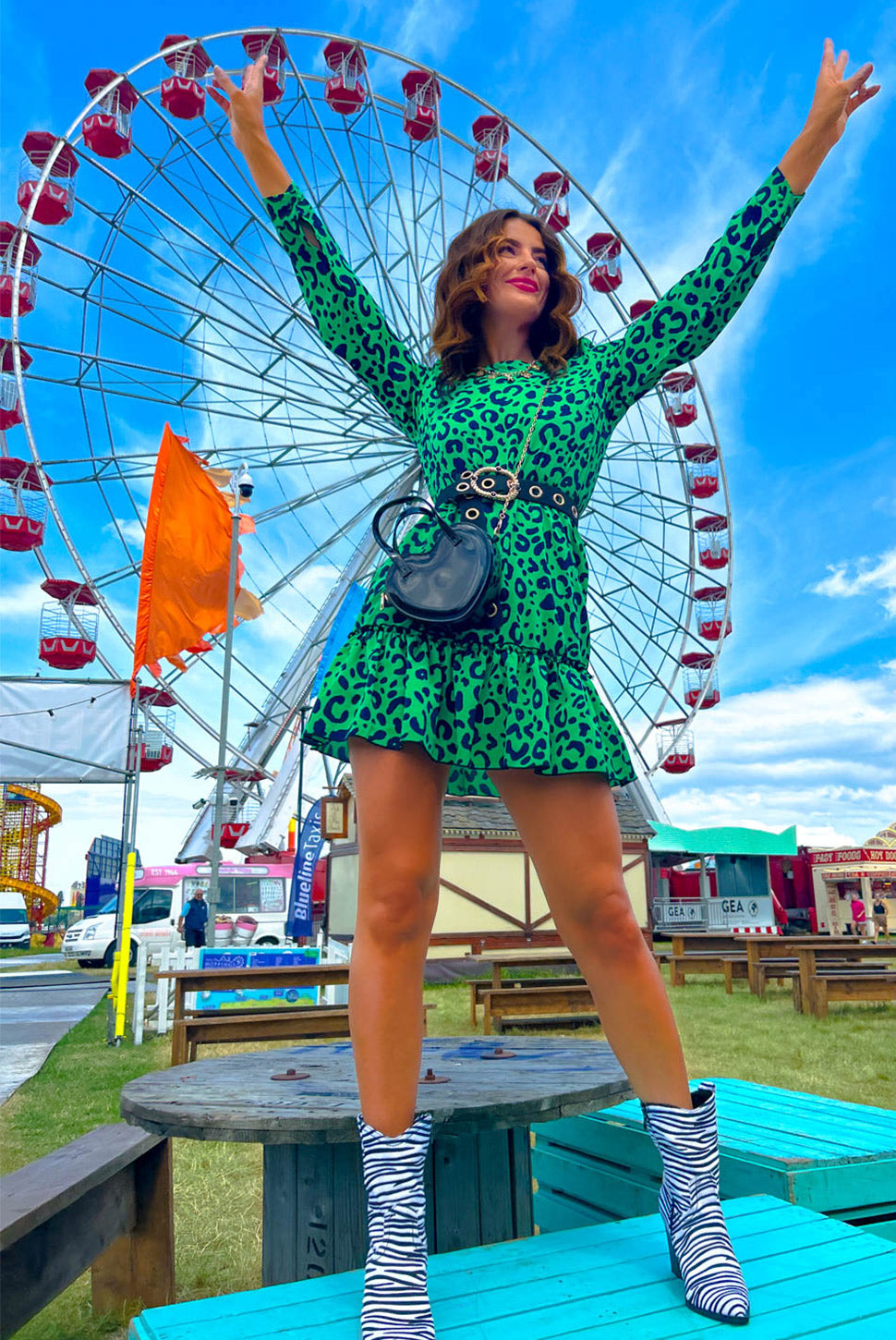 Good Vibes Only - Green Leopard Print Mini Dress Good Vibes Only - Green Leopard Print Mini Dress