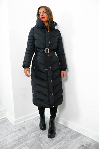 Good As Cold - Black Long Puffer Jacket