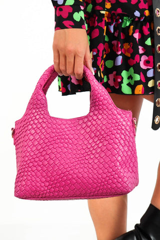 Grab Me - Pink Croc Crossbody Bag