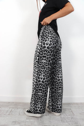 No Need To Change - Grey Leopard Trousers