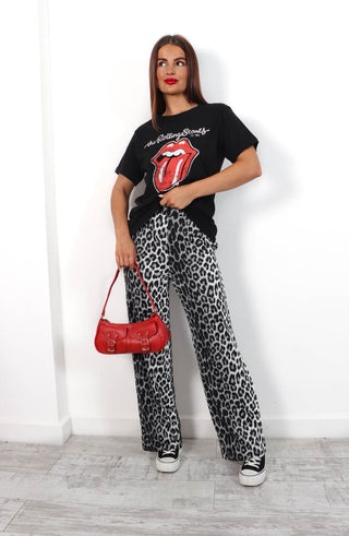 No Need To Change - Grey Leopard Trousers