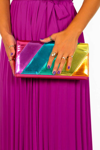 I Love Hue - Multi Rainbow Clutch Bag