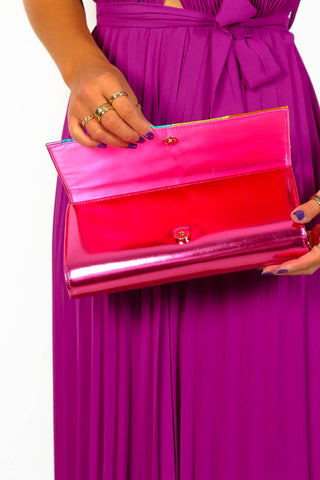 I Love Hue - Multi Rainbow Clutch Bag