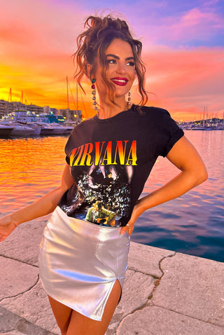 Im With The Band - Black Orange Nirvana Licensed T-Shirt