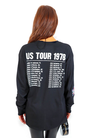 I'm With The Band - Black Red Rolling Stones Licensed Long Sleeve T-Shirt