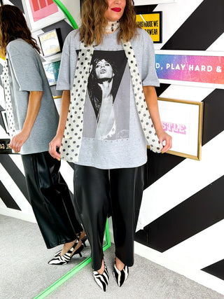 I'm With The Band - Grey Mick Jagger Triangle T-shirt