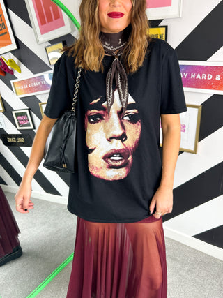 I'm With The Band - Mick Jagger Face Printed T-shirt