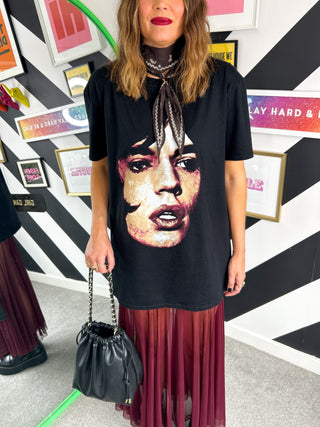 I'm With The Band - Mick Jagger Face Printed T-shirt