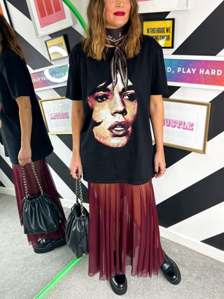 I'm With The Band - Mick Jagger Face Printed T-shirt