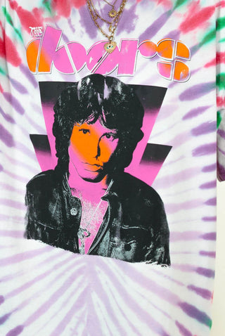 I'm With The Band - Purple Multi Tie Dye The Doors Licensed T-Shirt