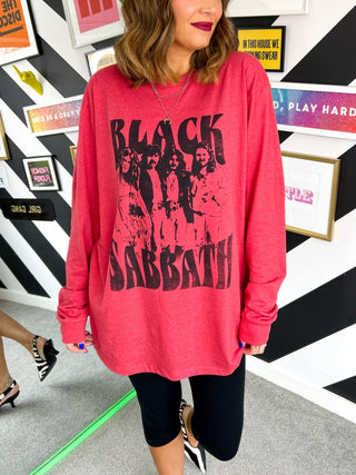 Im With The Band - Black Sabbath Red Long Sleeve T-Shirt
