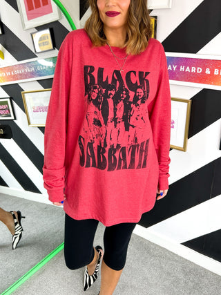 Im With The Band - Black Sabbath Red Long Sleeve T-Shirt