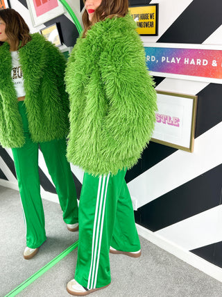 Mad Fur You - Green Faux Fur Coat