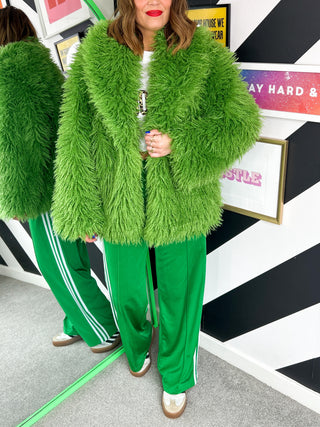 Mad Fur You - Green Faux Fur Coat