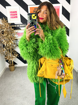 Mad Fur You - Green Faux Fur Coat