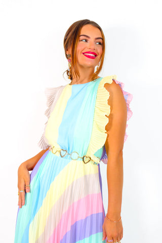 Mamma Mia - Pastel Stripe Maxi Dress