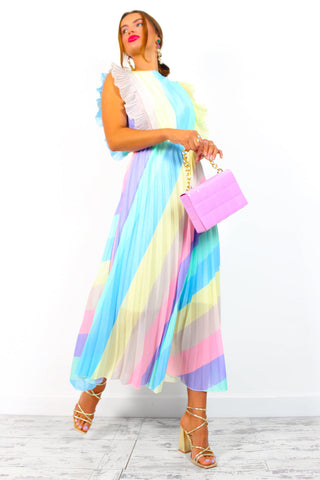 Mamma Mia - Pastel Stripe Maxi Dress