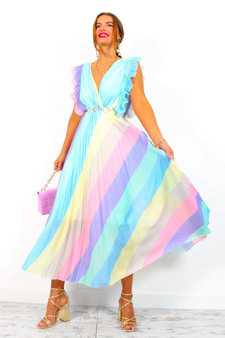 Mamma Mia - Pastel Stripe Maxi Dress
