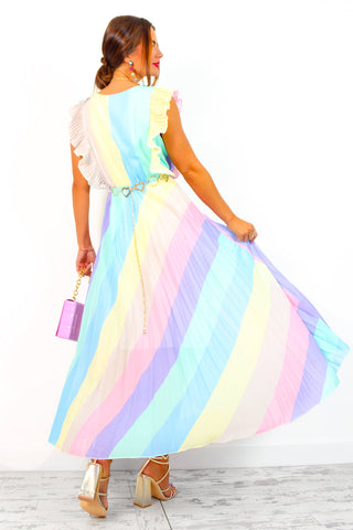 Mamma Mia - Pastel Stripe Maxi Dress