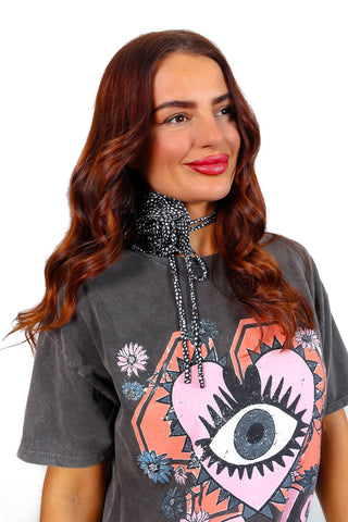 Neck and Neck - Black White Spotted Corsage