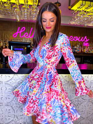 Never Second Best - Pink Multi Floral Mini Dress