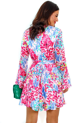 Never Second Best - Pink Multi Floral Mini Dress