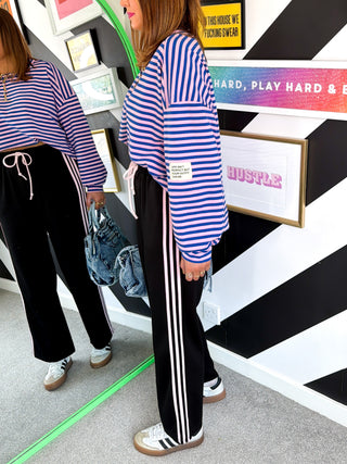Not My Stripe - Black Two Stripe Jogging Bottoms