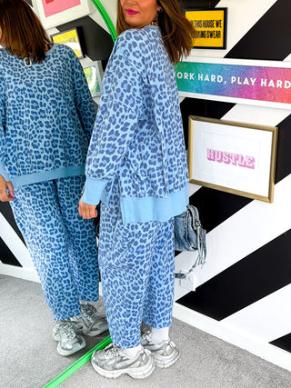 On The Prowl - Blue Leopard Print Co-Ord