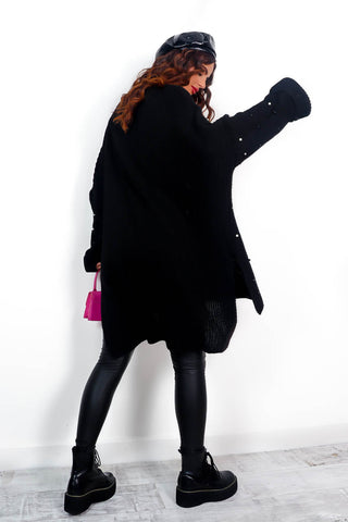 Pearl About Town - Black Pearl Knitted Jumper