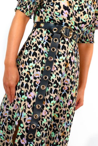 Punk Vibes - Black Gold Eyelet Belt