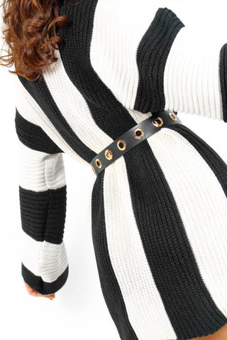 Punk Vibes - Black Gold Eyelet Belt