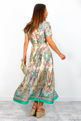 Shirty, Flirty, and Thriving - Multi Printed Maxi Shirt Dress