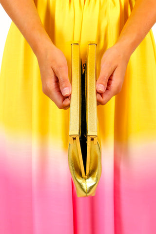 Snap Out Of It - Metallic Gold Snap Clutch Bag