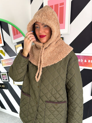 Teddy Weather - Camel Teddy Borg Balaclava Snood